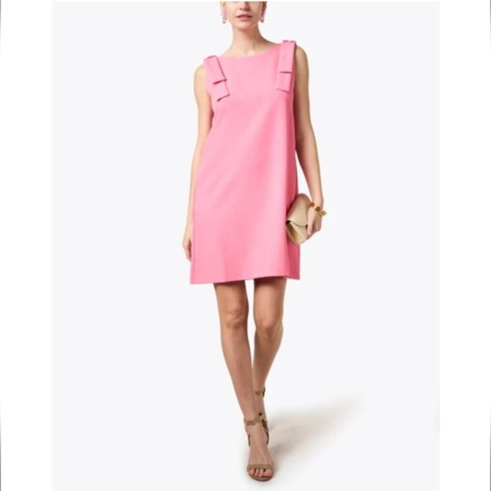 NEW Abbey Glass Bow Shift Dress Carnation Pink Sleeveless Mini Size M